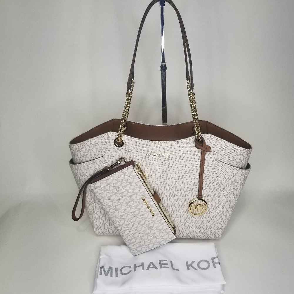🔥 NWT MICHAEL KORS 2 SET DESIGNER Shoulder Purse Bag + Wristlet Matching - Picture 10 of 10